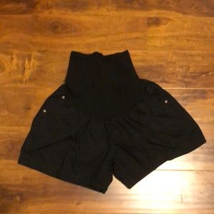 Motherhood Maternity full panel black shorts